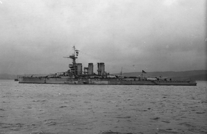 HMS TIGER after Jutland, 1916.