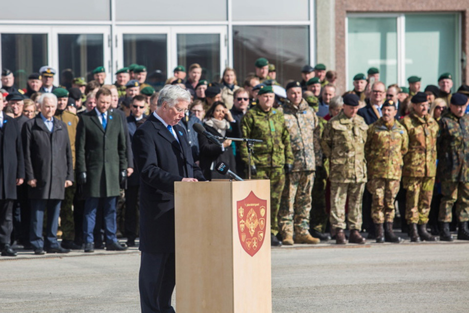 Defence Secretary meets UK troops on NATO deployment