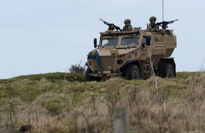 Soldiers carry out a mounted patrol in a Foxhound armoured vehicle [Picture: Corporal Barry Lloyd, Crown copyright]