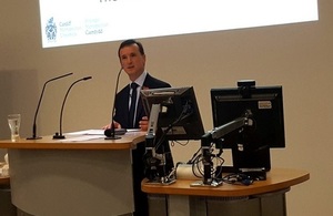 Alun Cairns speaking at the Cardiff Met Annual Lecture