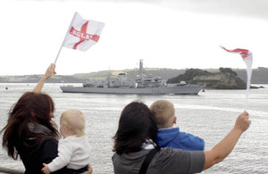 HMS Argyll returns to Devonport