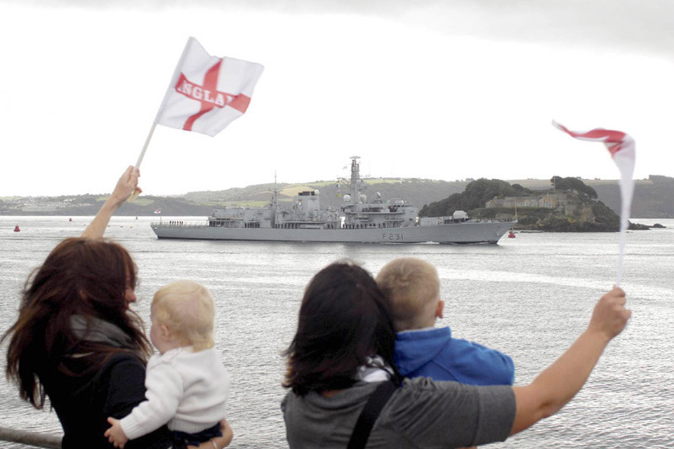 HMS Argyll arrives home following major refit