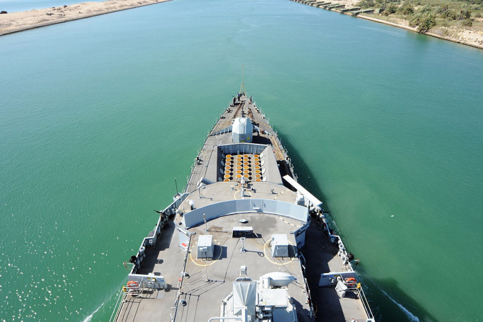 Navy task group heads through Suez