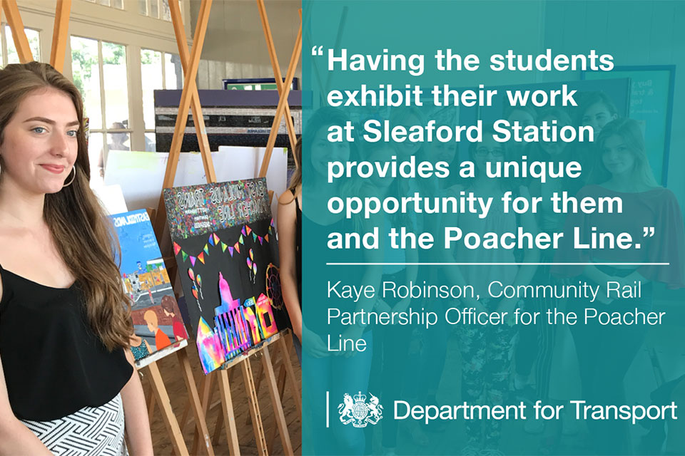 Having the students exhibit their work at Sleaford Station provides a unique opportunity for them and the Poacher Line.