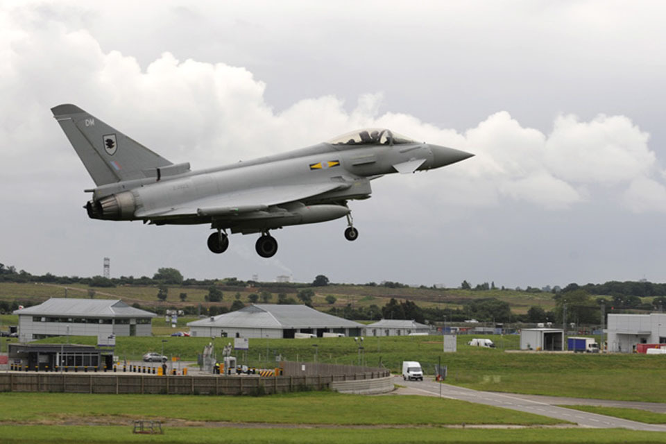 RAF Typhoons move to Northolt for Olympics