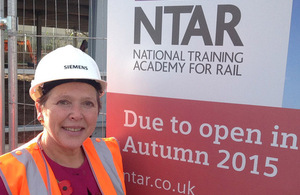 Baroness Kramer at rail training academy