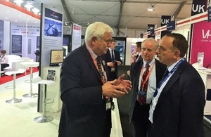 Lord Bourne visiting Farnborough International Airshow