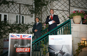 British Ambassador to Jordan Peter Millett and Paolo De Renzis, BA Area Commercial Manager for the Middle East and Central Asia