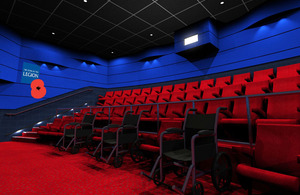 Computer-generated virtual impression of the new cinema auditorium
