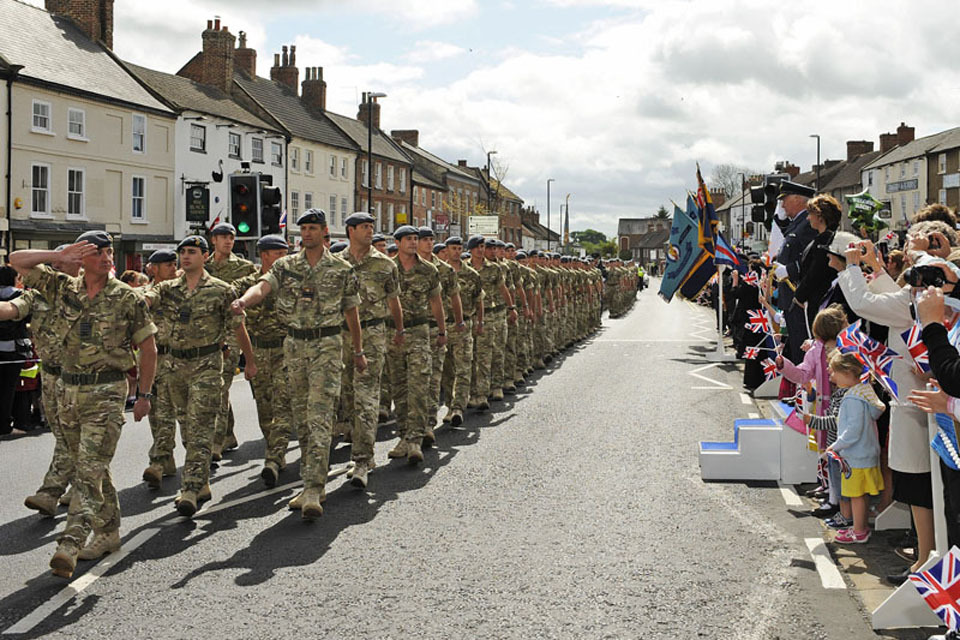 Yorkshire town celebrates RAF personnel's return from Afghanistan