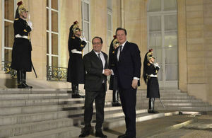 PM meeting with President Hollande in Paris