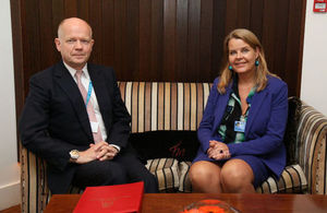 William Hague and NATO Secretary General’s Special Representative on Women, Peace and Security, Mari Skåre