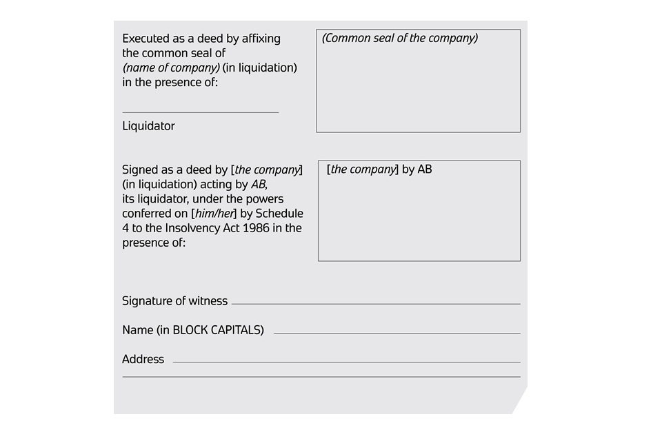 Example of attestation clause that would be acceptable
