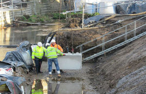 Preparatory work for flood alleviation scheme in Mytholmroyd
