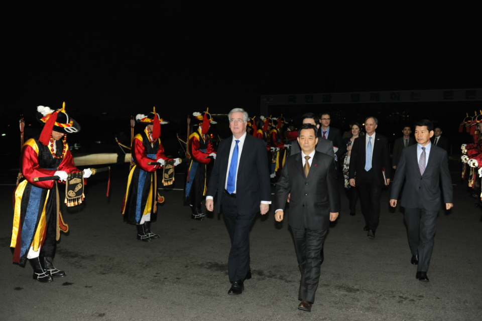 Defence Secretary visits South Korea