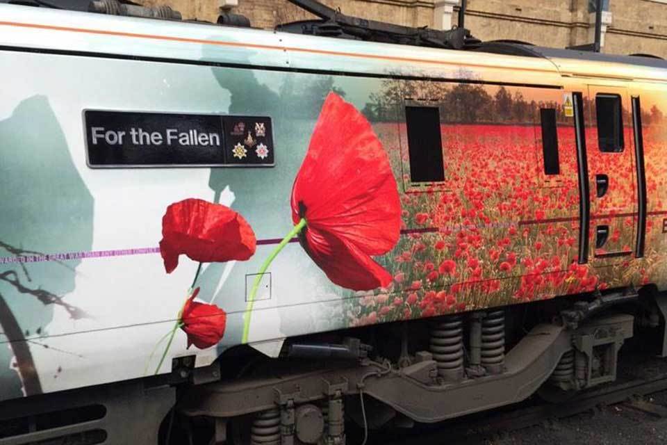 Train takes centre stage at a ceremony of remembrance