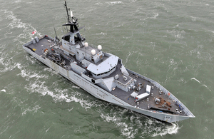 River class patrol vessel HMS Mersey of the Fishery Protection Squadron (library image) [Picture: Leading Airman (Photographer) Caroline Davies, Crown copyright]