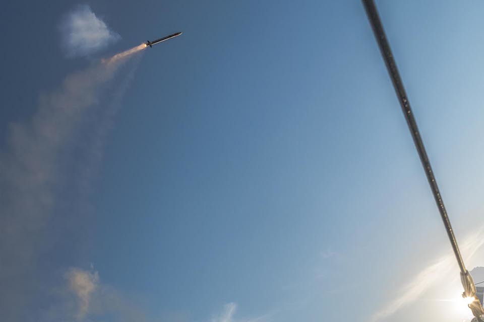 Defence Minister announces successful first firings of Sea Ceptor missiles to protect new aircraft carriers