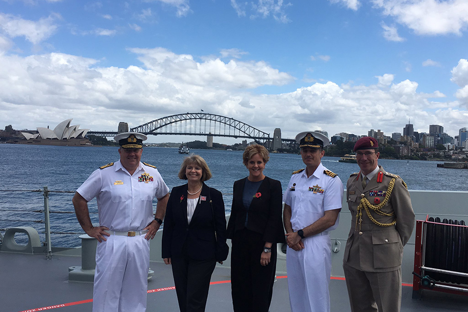 Minister Baldwin touring Australian Navy Fleet Command facilities in Sydney.