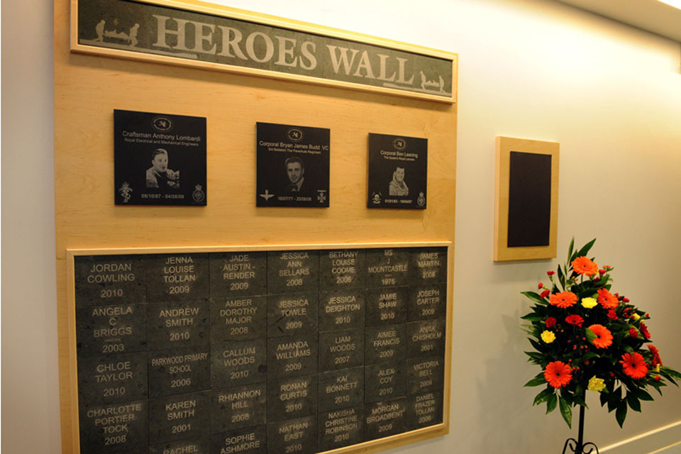 Princess unveils 'Heroes Wall' honouring three fallen soldiers from same school