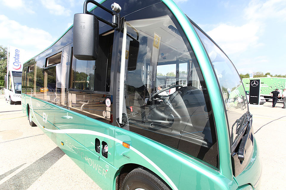 Minister sees electric bus fleet in action