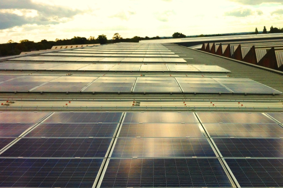 The Bentley Motors rooftop solar array