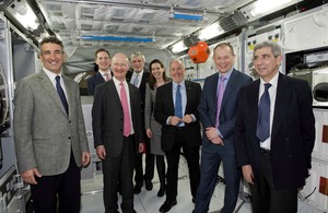 David Willetts, Minister of State for Universities and Science, paid his first visit to ESTEC, the technical heart of the European Space Agency (ESA) in Noordwijk, on Friday 8 February.