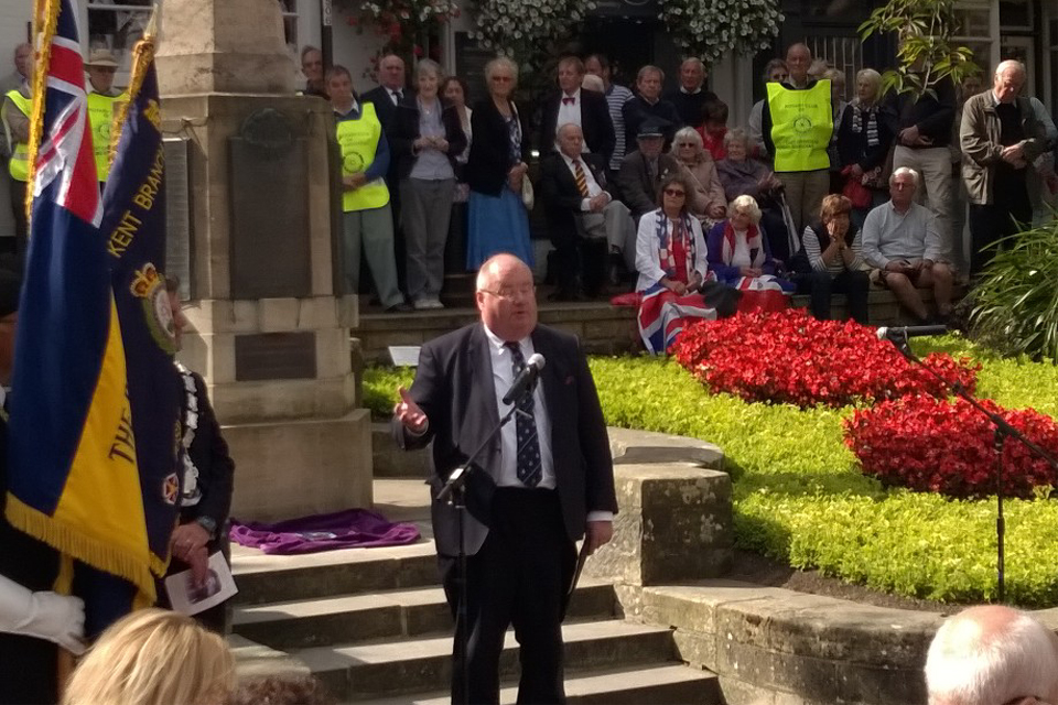 Secretary of State speaking at launch in East Grinstead