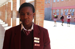 A girl stands in a school yard. Picture: Lindsay Mgbor/DFID