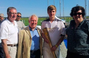 Bob Neill with the Torch