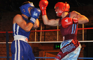 Paras versus Royal Marines charity boxing