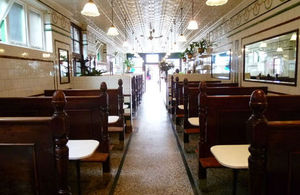 Inside of pie and mash shop