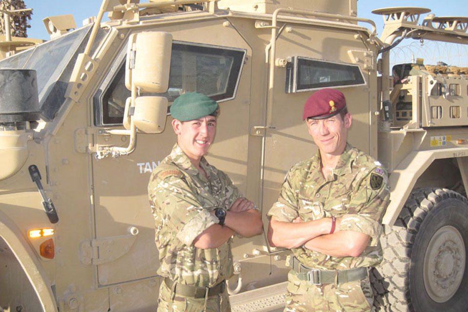 Family affair   father and son's paths cross in Helmand