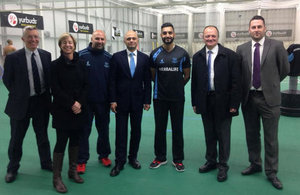 Culture Secretary Sajid Javid at Sussex County Cricket Club