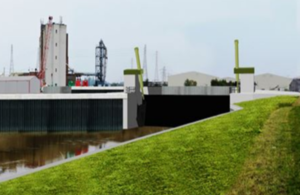Artists impression of the Boston barrier