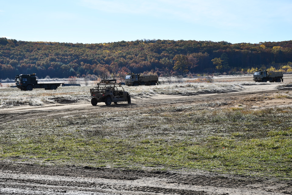 A remote-operated 4x4 being tested by the British and US Armies out in Michigan.