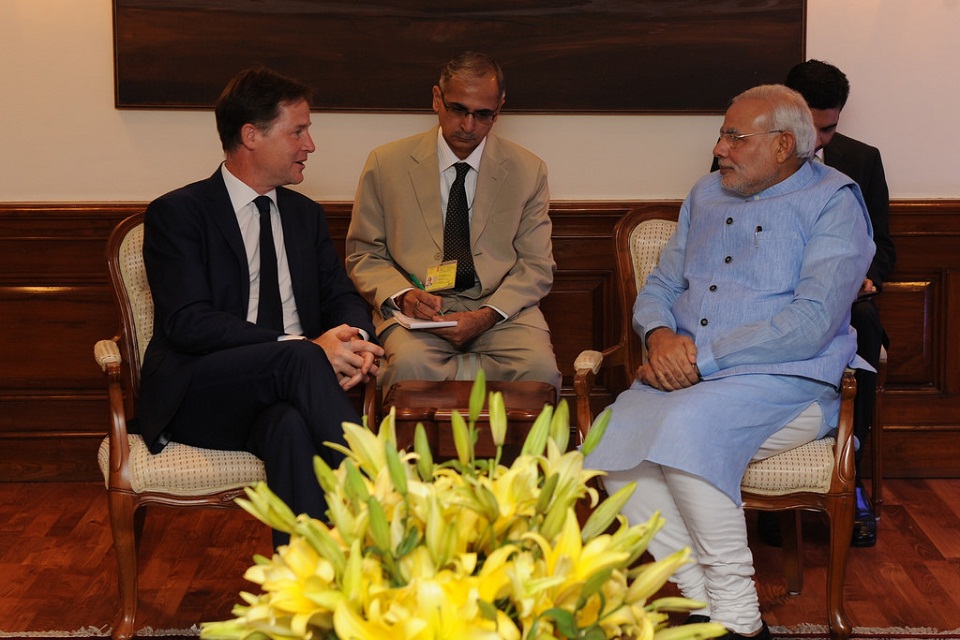 Nick Clegg meets Indian PM Modi