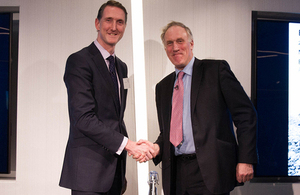 Bjorn Conway from Ernst and Young and Minister for Reserves Julian Brazier [Picture: Crown copyright]