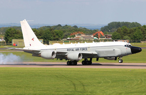 A Rivet Joint RC-135W aircraft at RAF Waddington [Picture: Sergeant Si Pugsley RAF, Crown copyright]