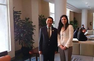Acting British Ambassador Rebecca Razavi and Bali Governor Mr I Made Mangku Pastika