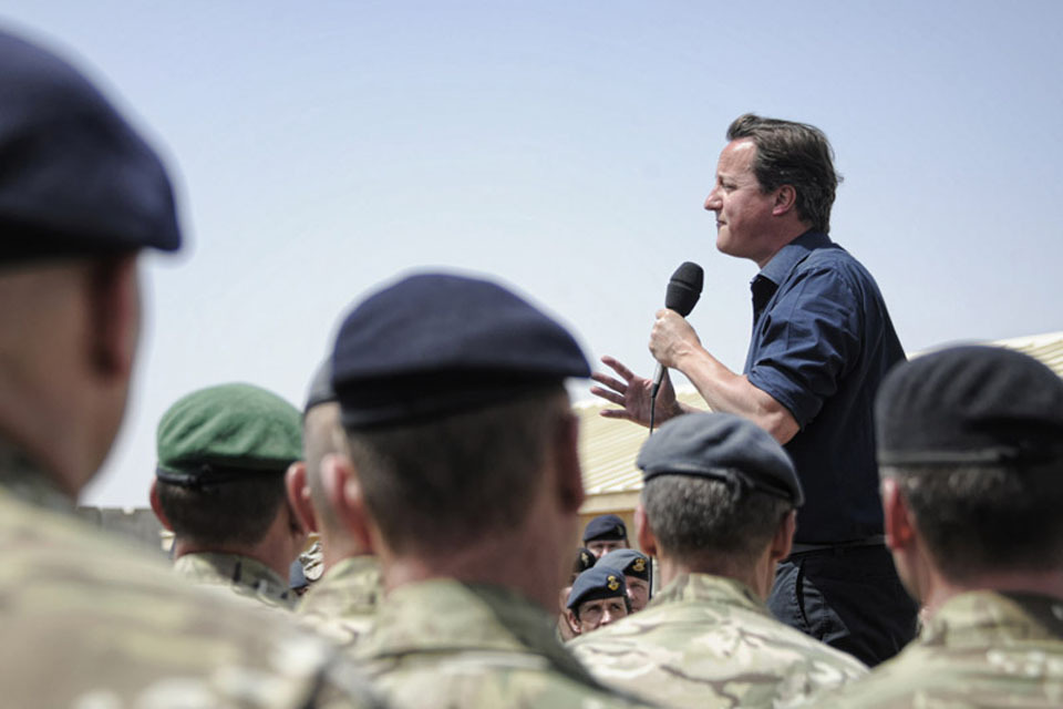 PM announces UK troop withdrawals from Afghanistan