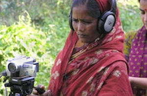 Bangladeshi research participant making a film with the Citizenship DRC