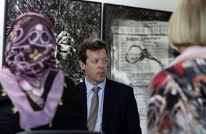 British Ambassador to Bosnia and Herzegovina, Nigel Casey, in the Potocari Memorial Room