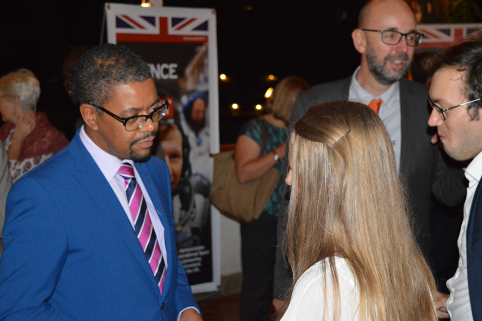 Vaughan Gething AM at a reception hosted by British High Commissioner Alison Blackburne