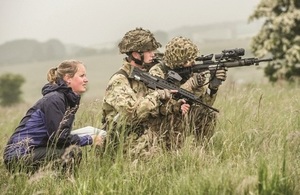 Dstl scientist working with the military