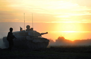 Units from 12 Mechanized Brigade on exercise at the British Army Training Unit Suffield in Canada