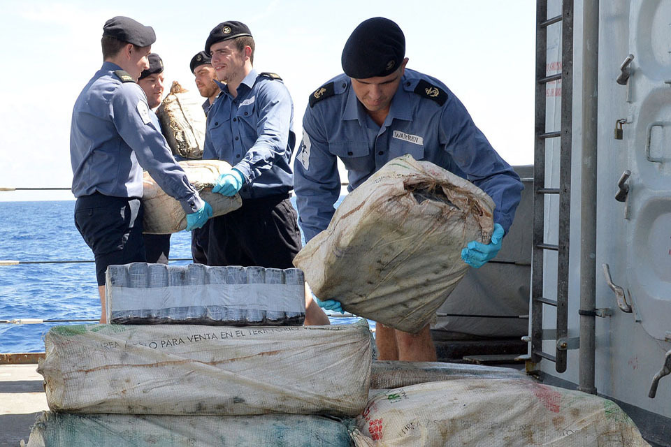Royal Navy drugs bust in Caribbean