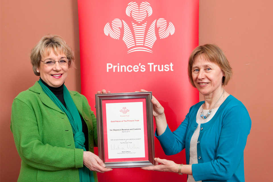 HMRC wins award from The Prince’s Trust