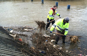 Our teams clearing watercourses in preparation for more wet weather