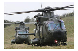RAF Merlins on Salisbury Plain during Exercise Chiltern Kite